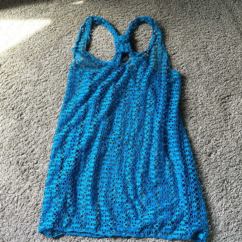 Blue swimsuit cover up